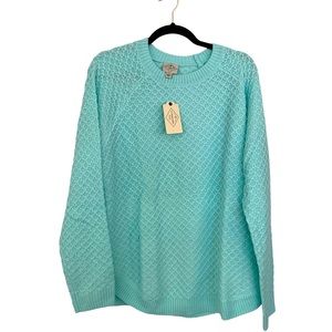 St. John’s Bay candy mint acrylic sweater! NWT